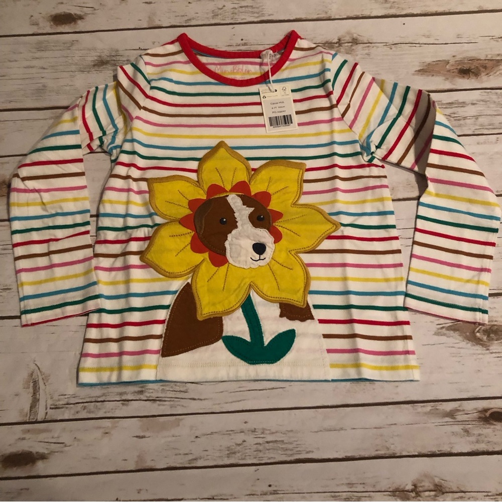 Mini Boden puppy sunflower shirt
